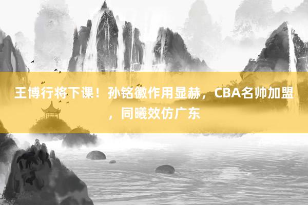 王博行将下课！孙铭徽作用显赫，CBA名帅加盟，同曦效仿广东