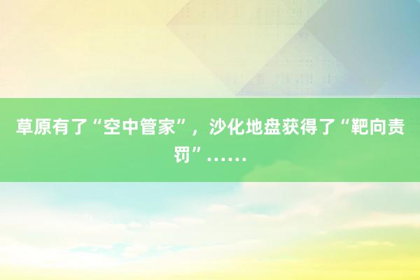 草原有了“空中管家”，沙化地盘获得了“靶向责罚”……